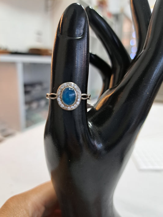 Blue opal ring