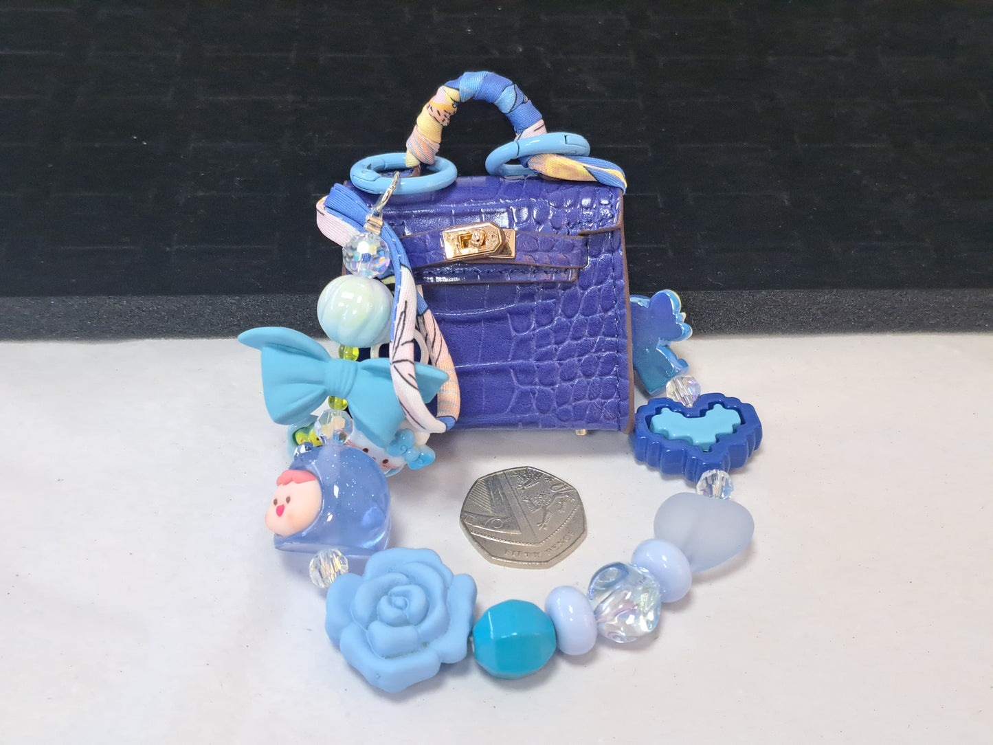 Blue mini handbag