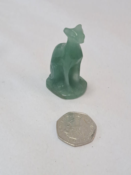 Green aventurine spynx cat