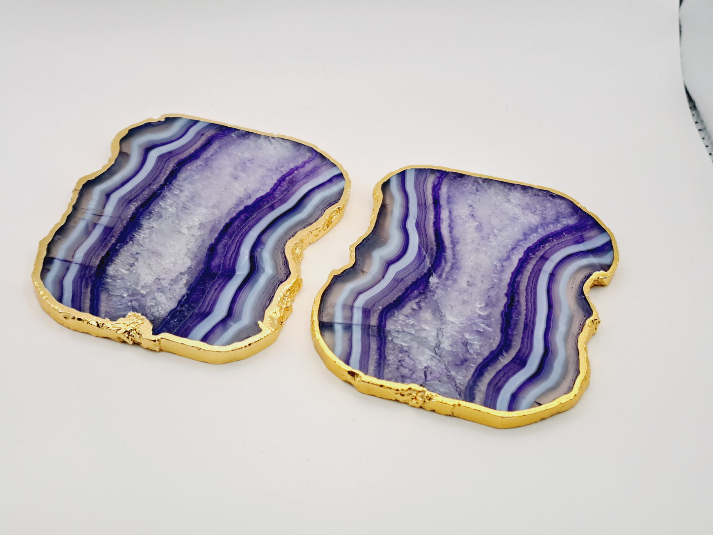 Purple agate coaster