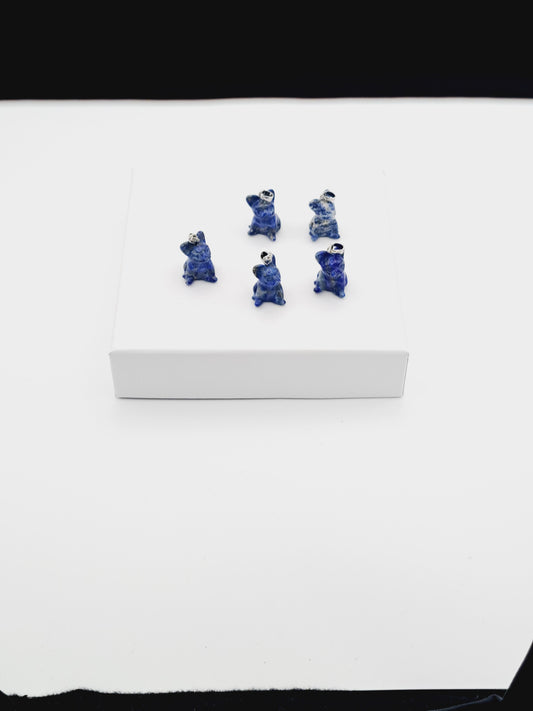 Lapis Lazuli frenchie pendant