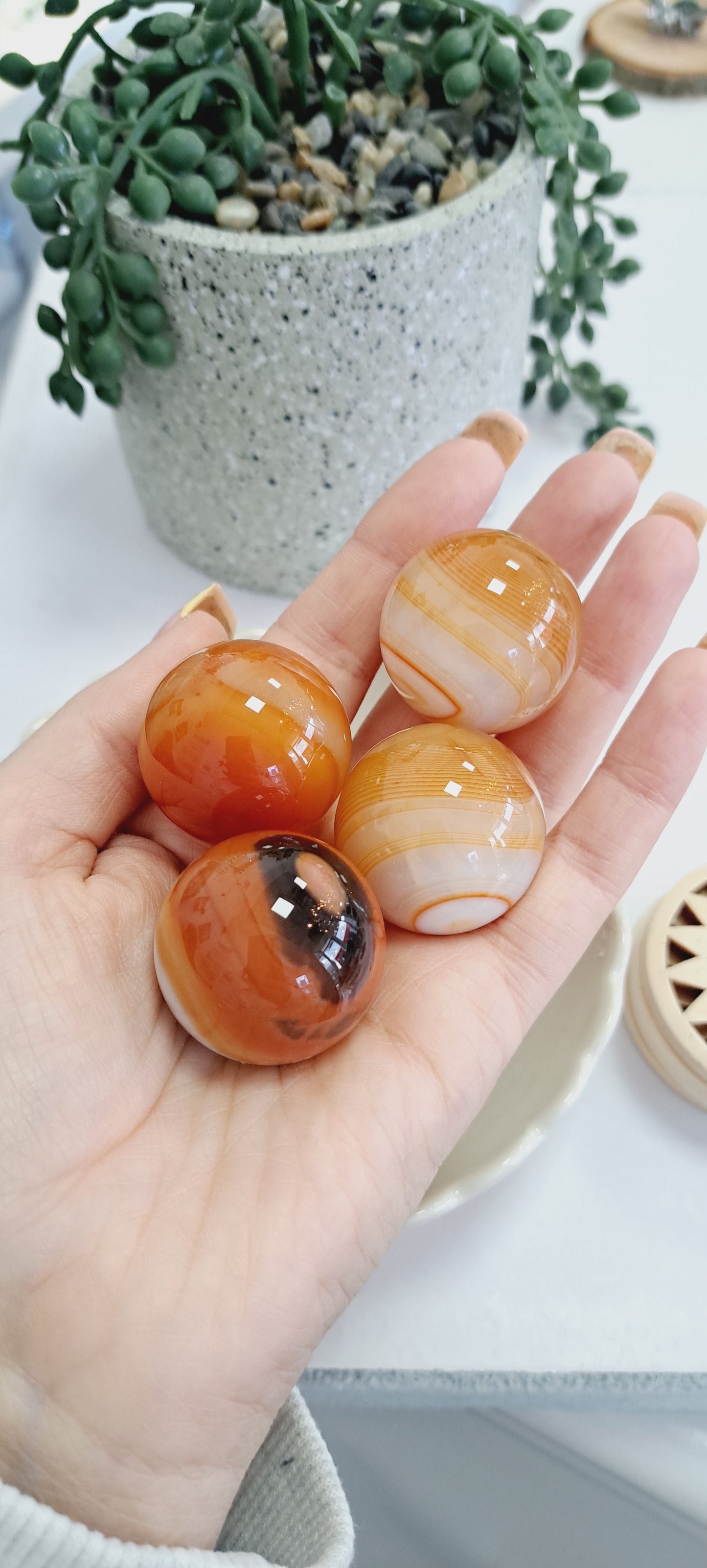 Carnelian Sphere with stand