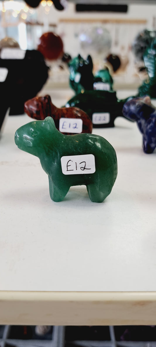 Green aventurine capybara