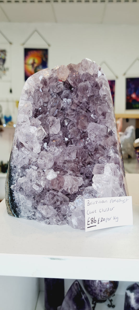 Brazilian amethyst cluster cave