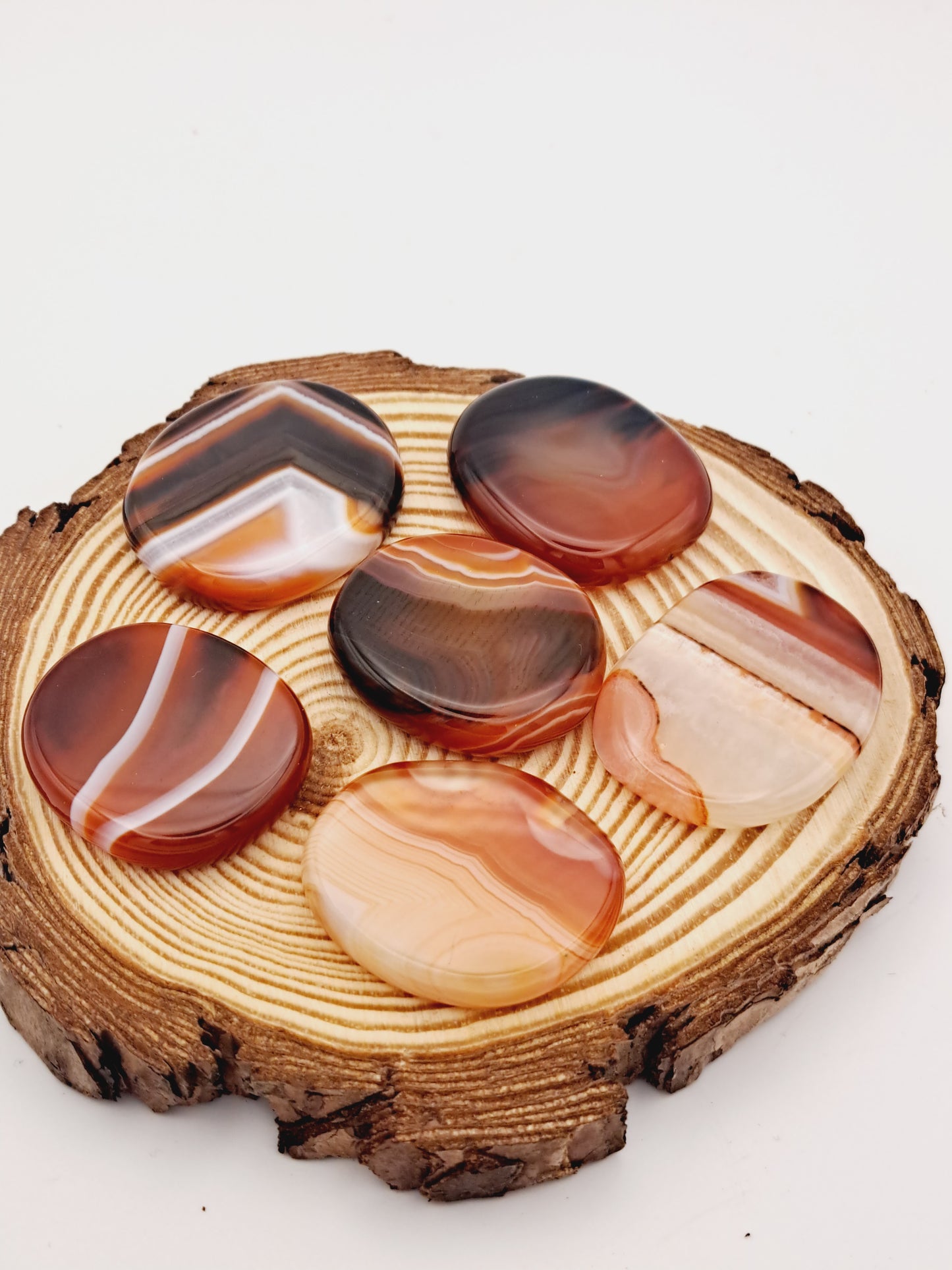 Banded agate worry stone