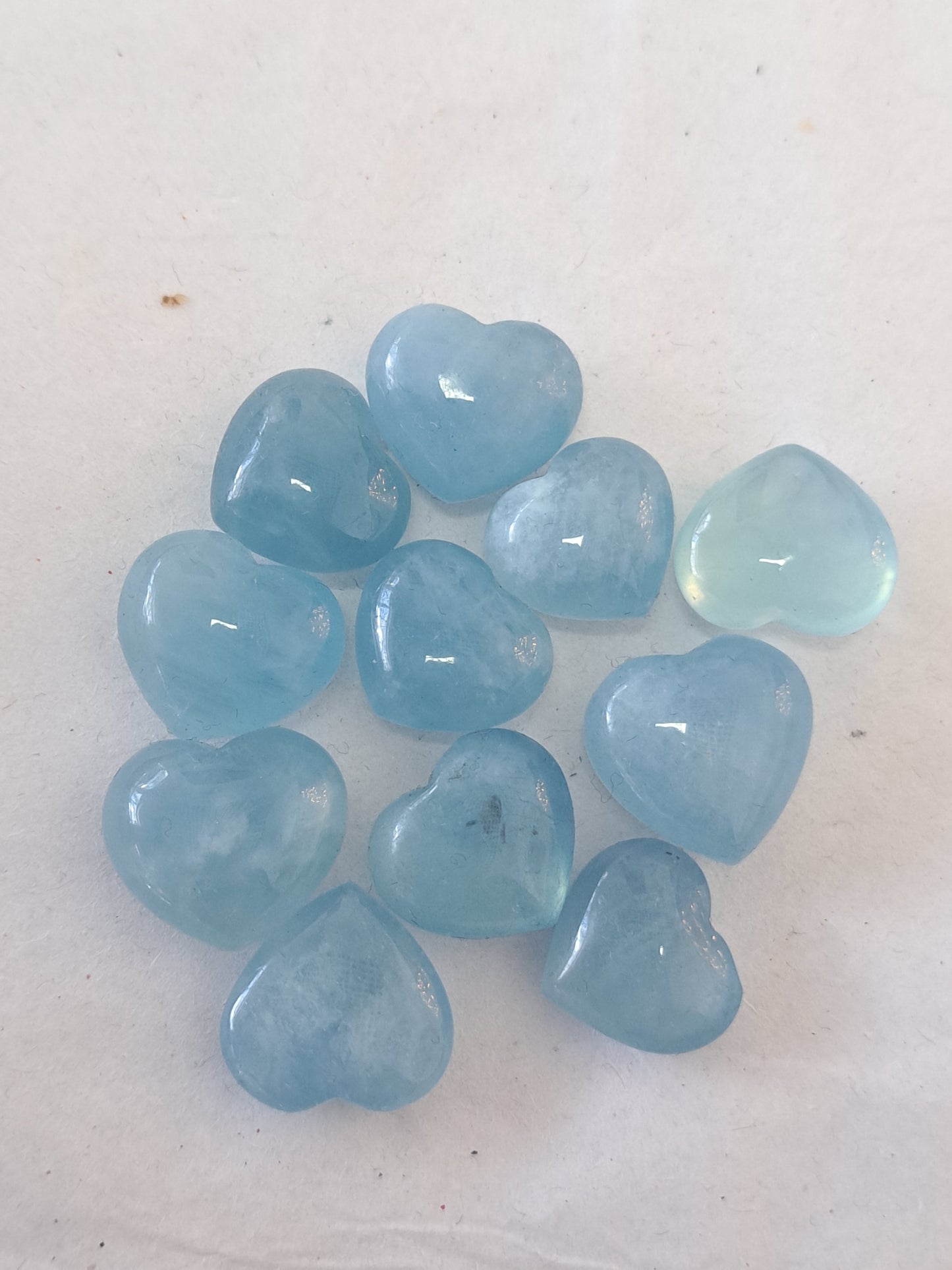 Mini aquamarine heart