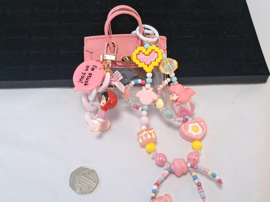 Pink/Clear mini handbag