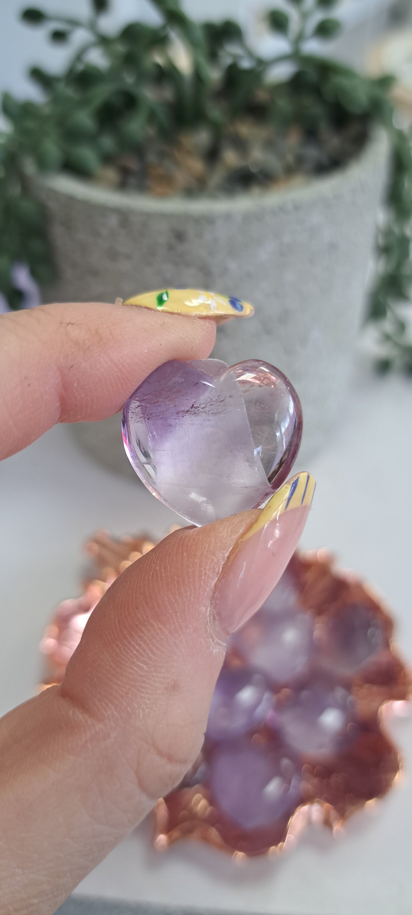 A grade amethyst heart