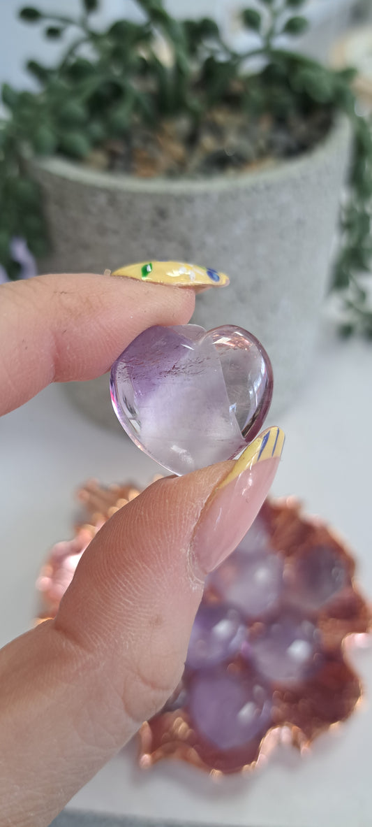 A grade amethyst heart