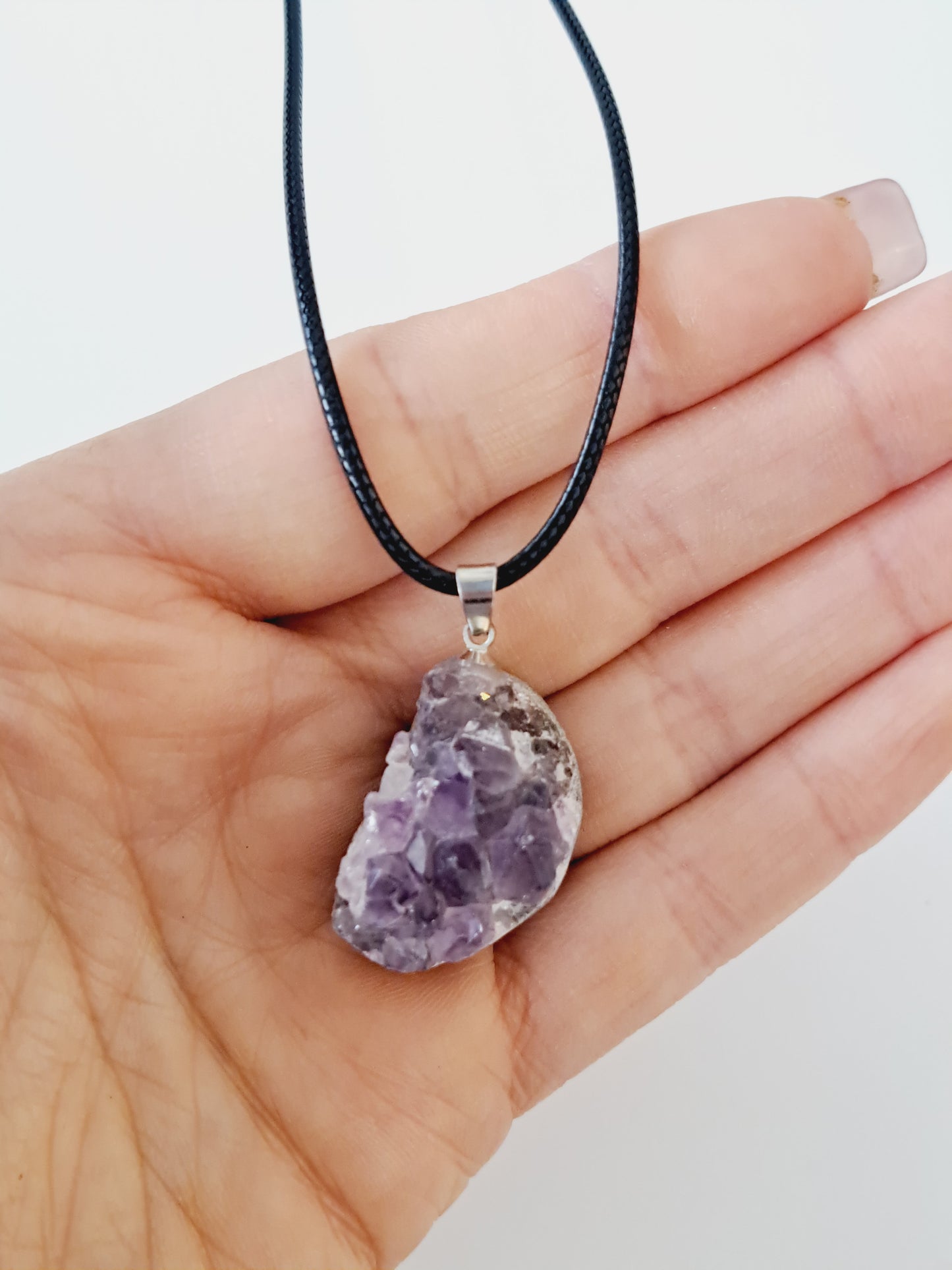 Amethyst cluster pendant