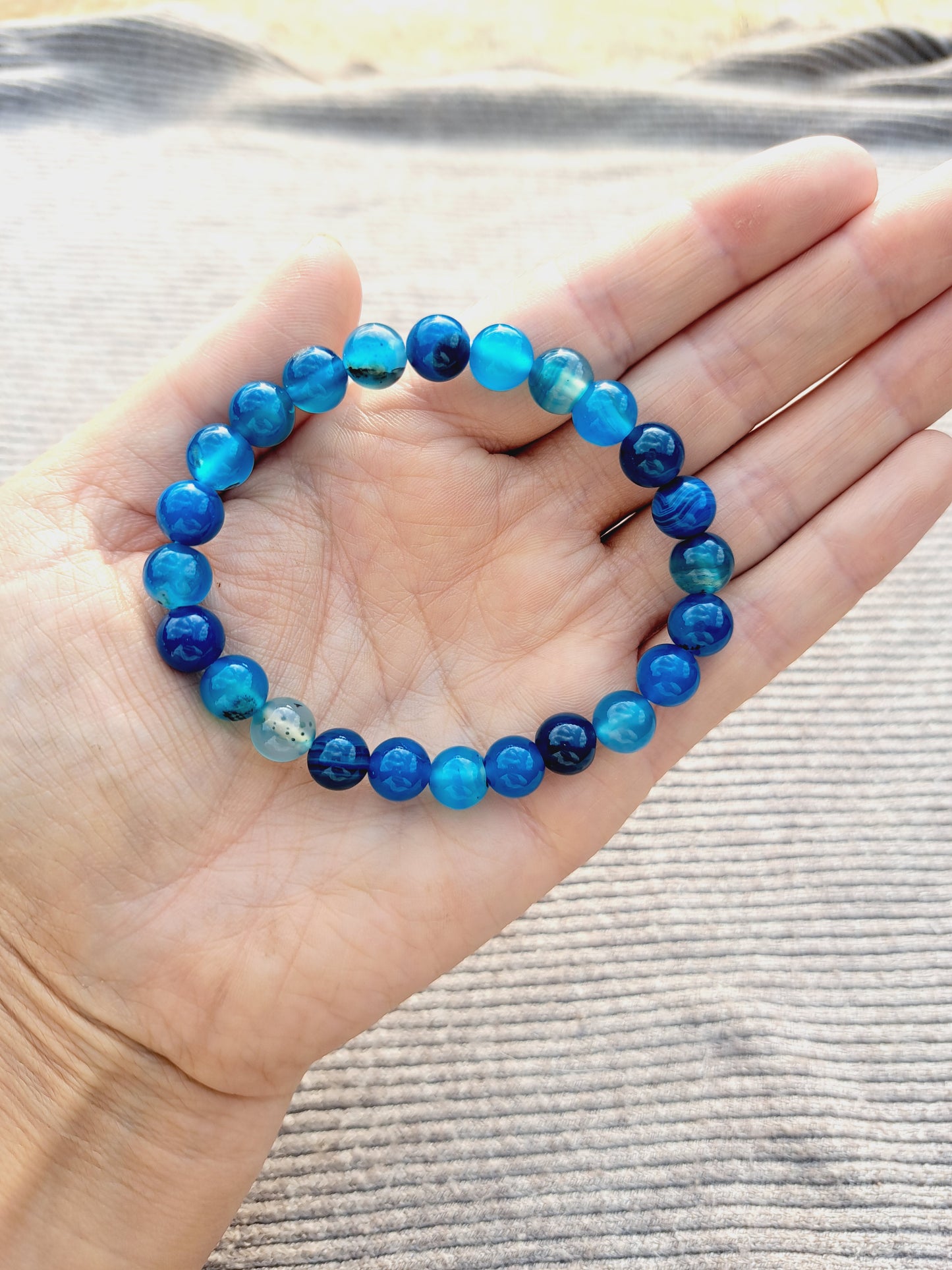 Blue agate bracelet