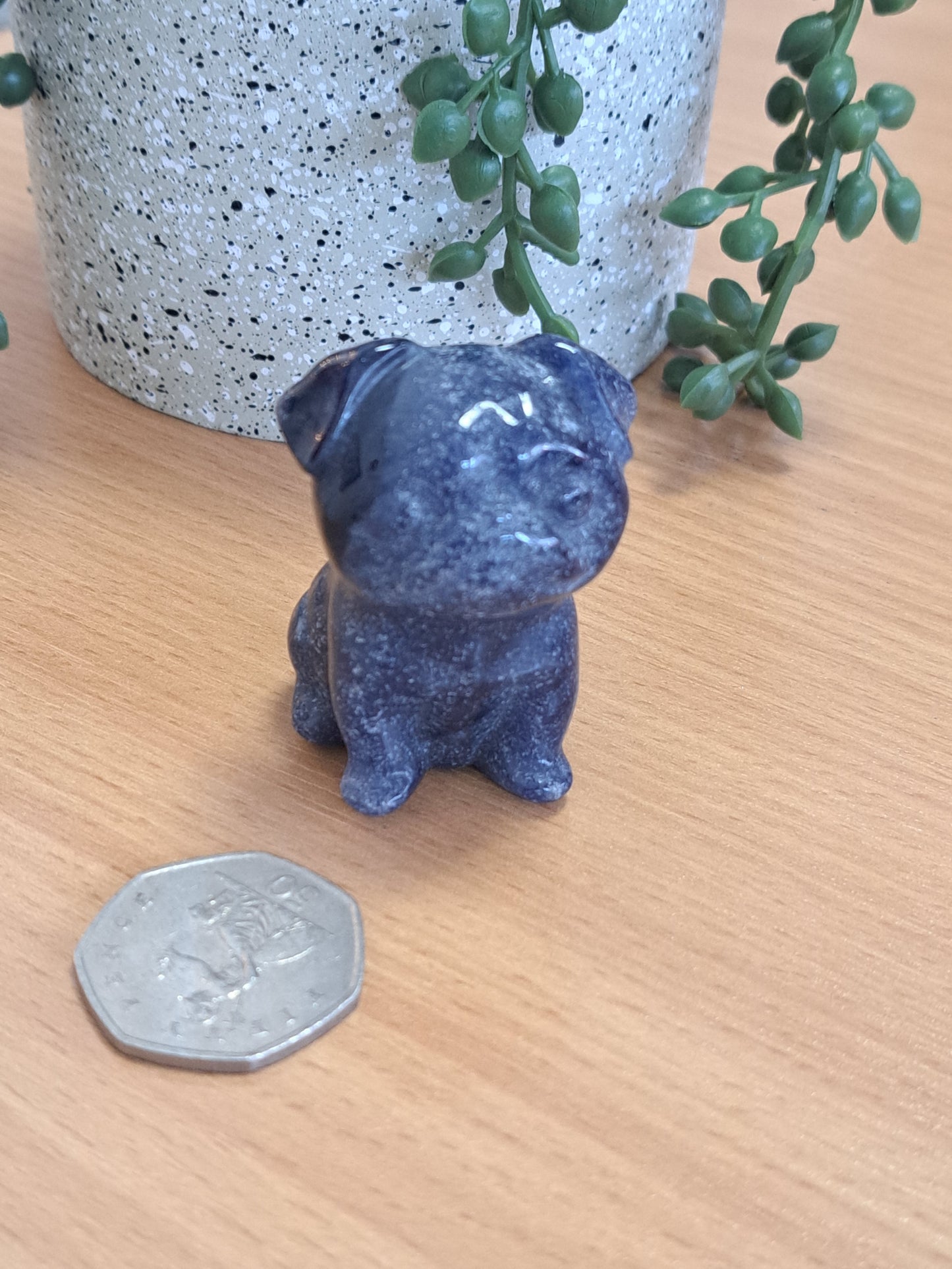 Blue aventurine pug