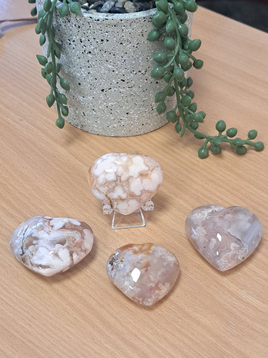 Flower agate heart