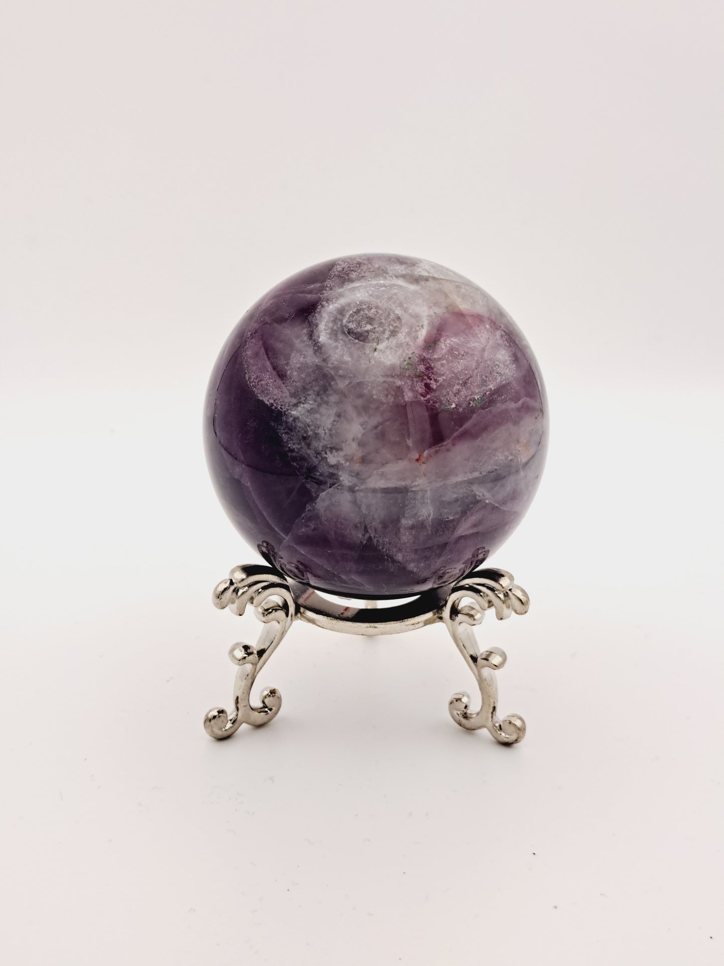 Purple fluorite sphere