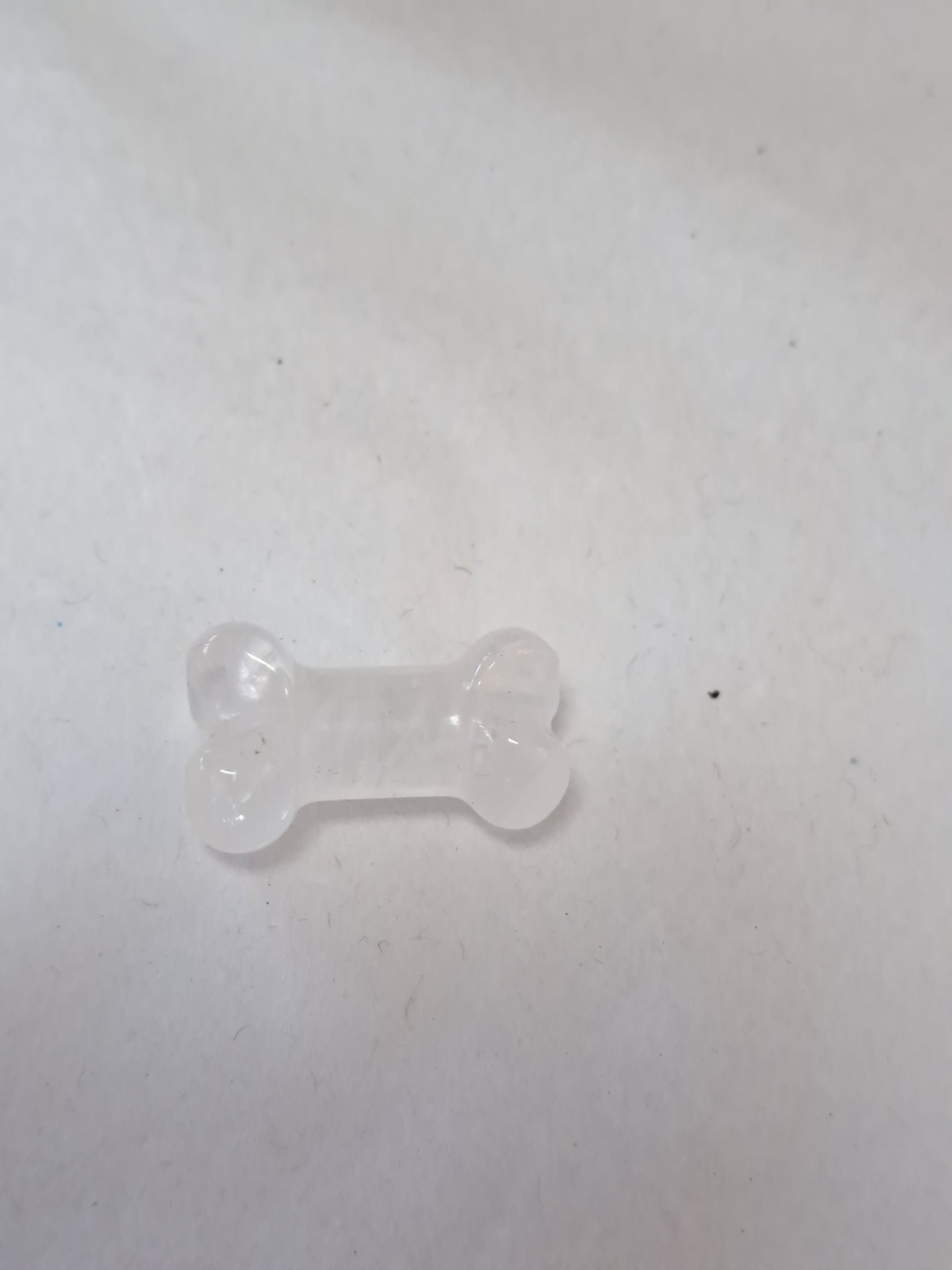 Clear quartz dog bone