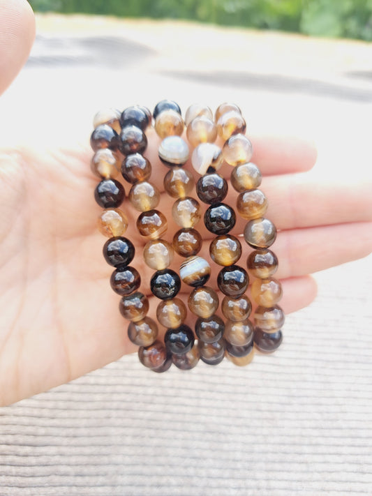 Coffee agate bracelet