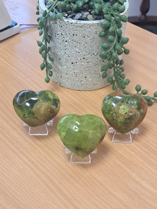 Green opal heart
