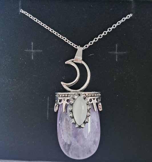 Amethyst 925 silver necklace