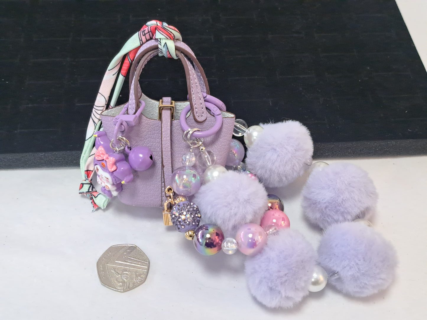 Purple mini handbag