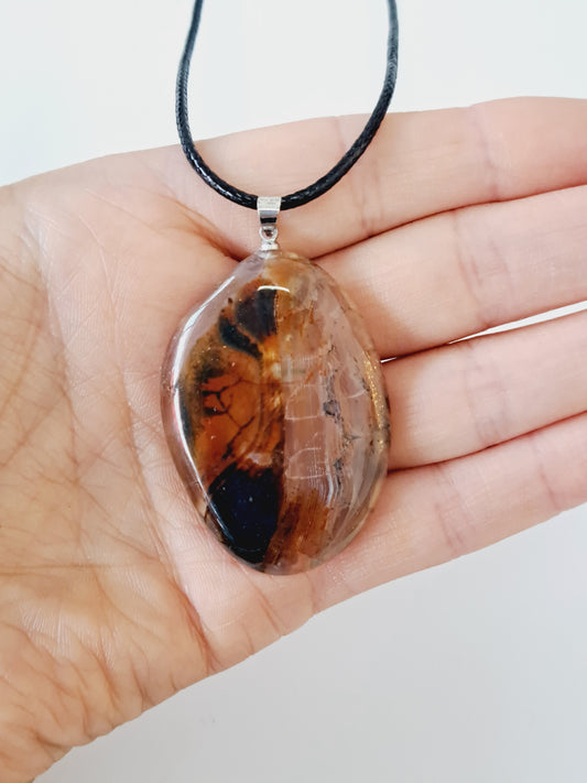 Carnelian/agate necklace