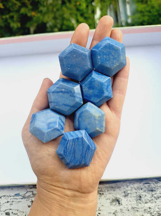 Blue aventurine hexagon