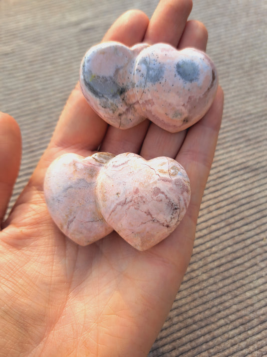 Rodochrosite double heart