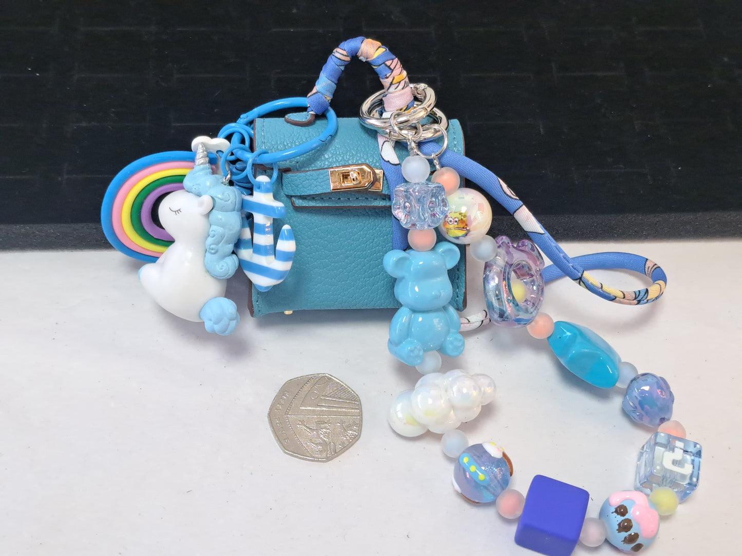 Blue mini handbag