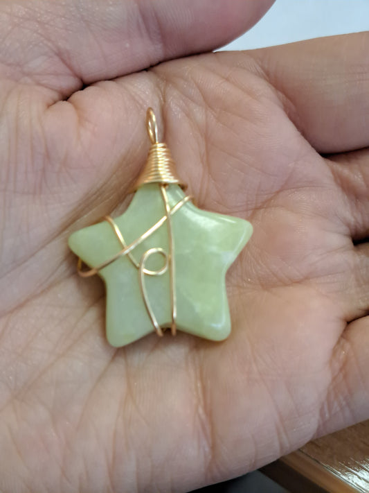 Green jade star