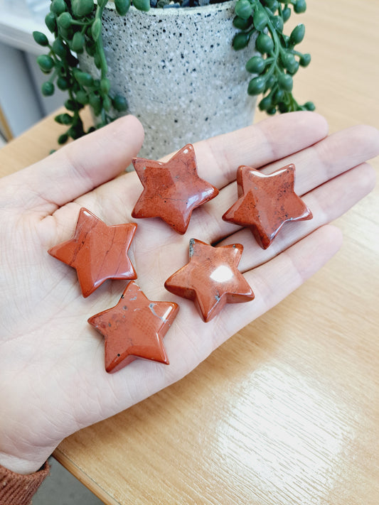 Red jasper star