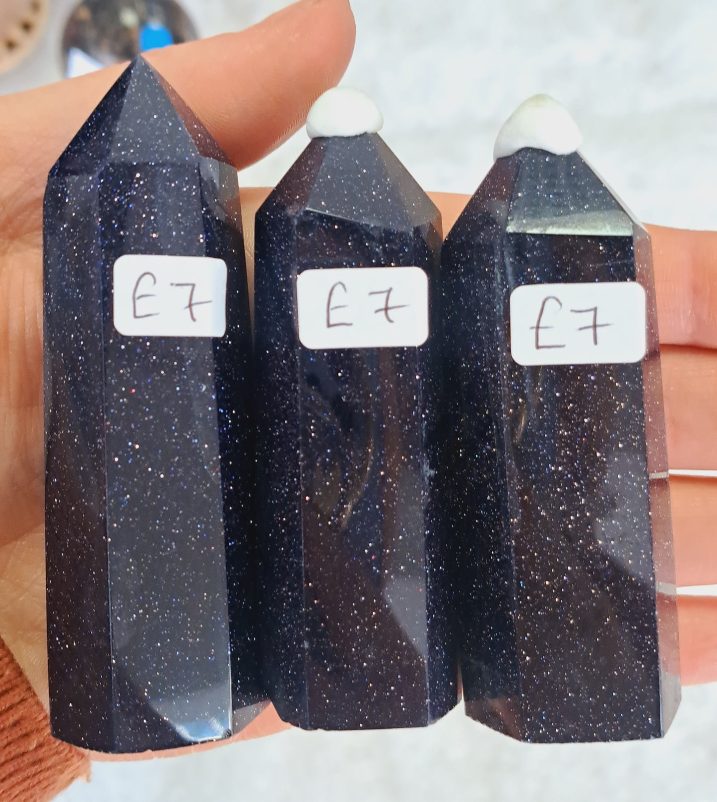 Blue goldstone tower