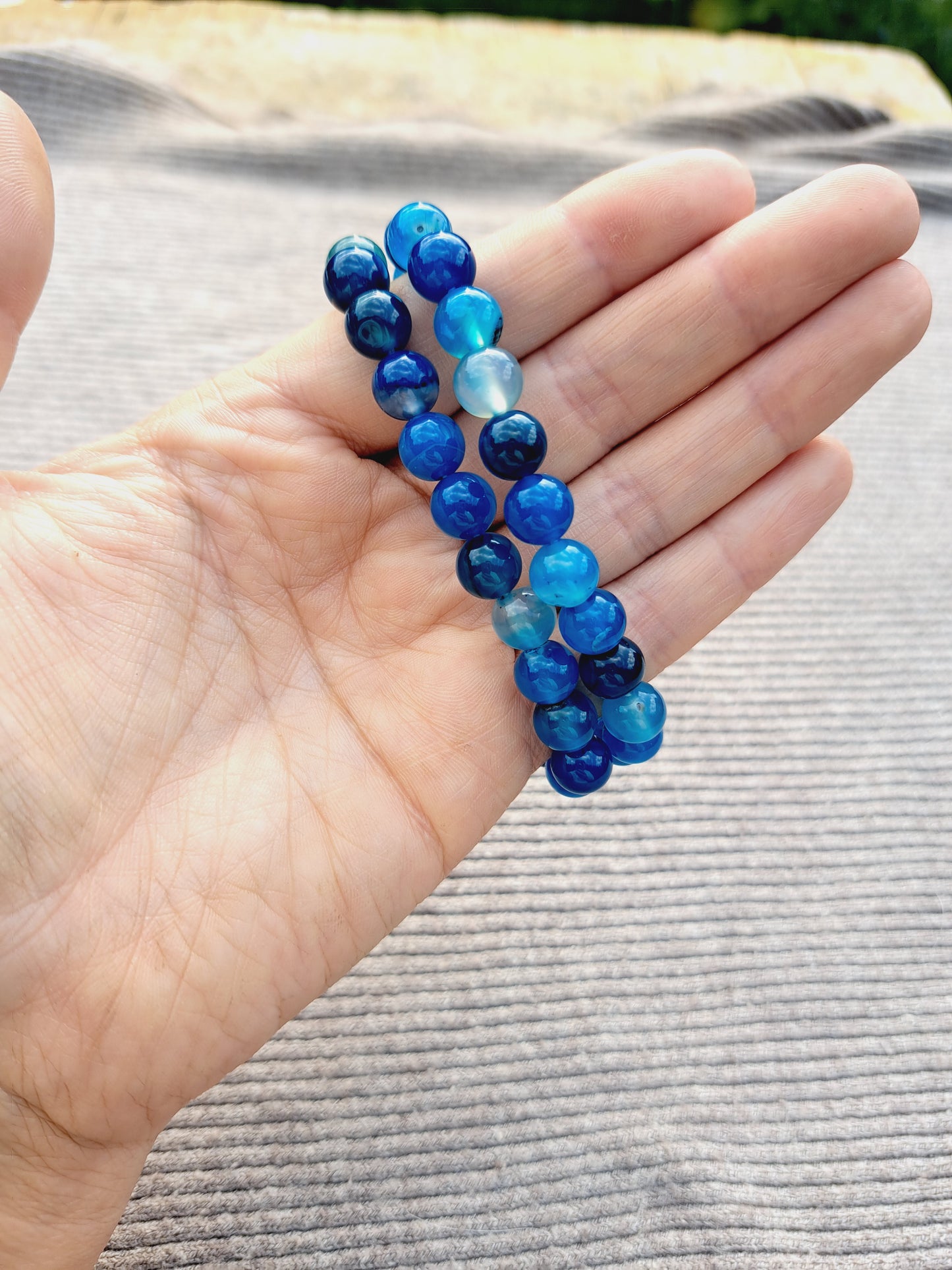 Blue agate bracelet