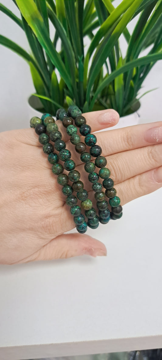 6mm African turquoise bracelet