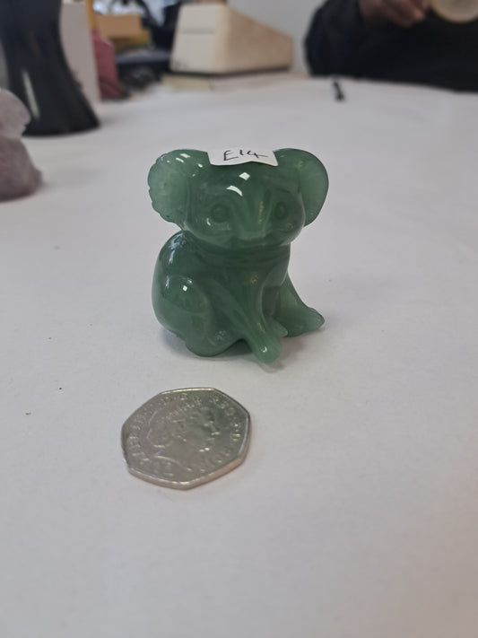 Green aventurine koala