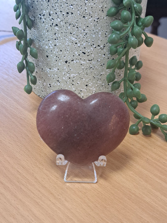 Strawberry quartz heart