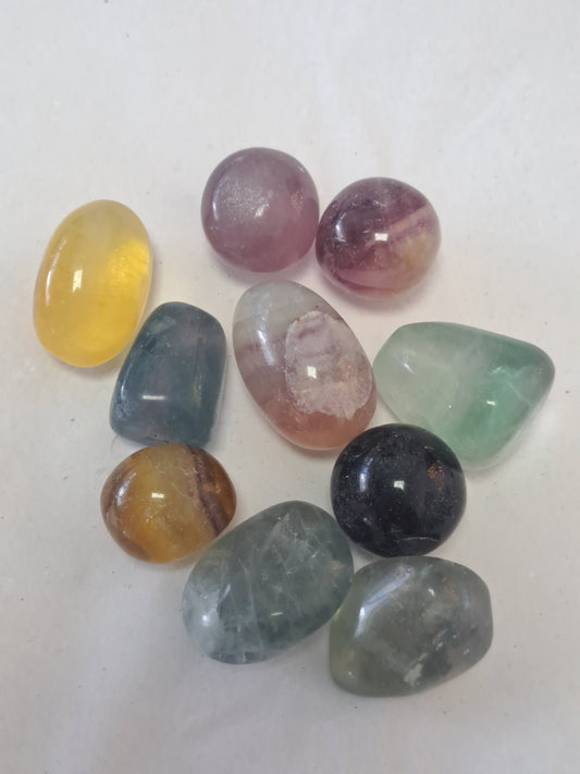 Candy fluorite tumbles