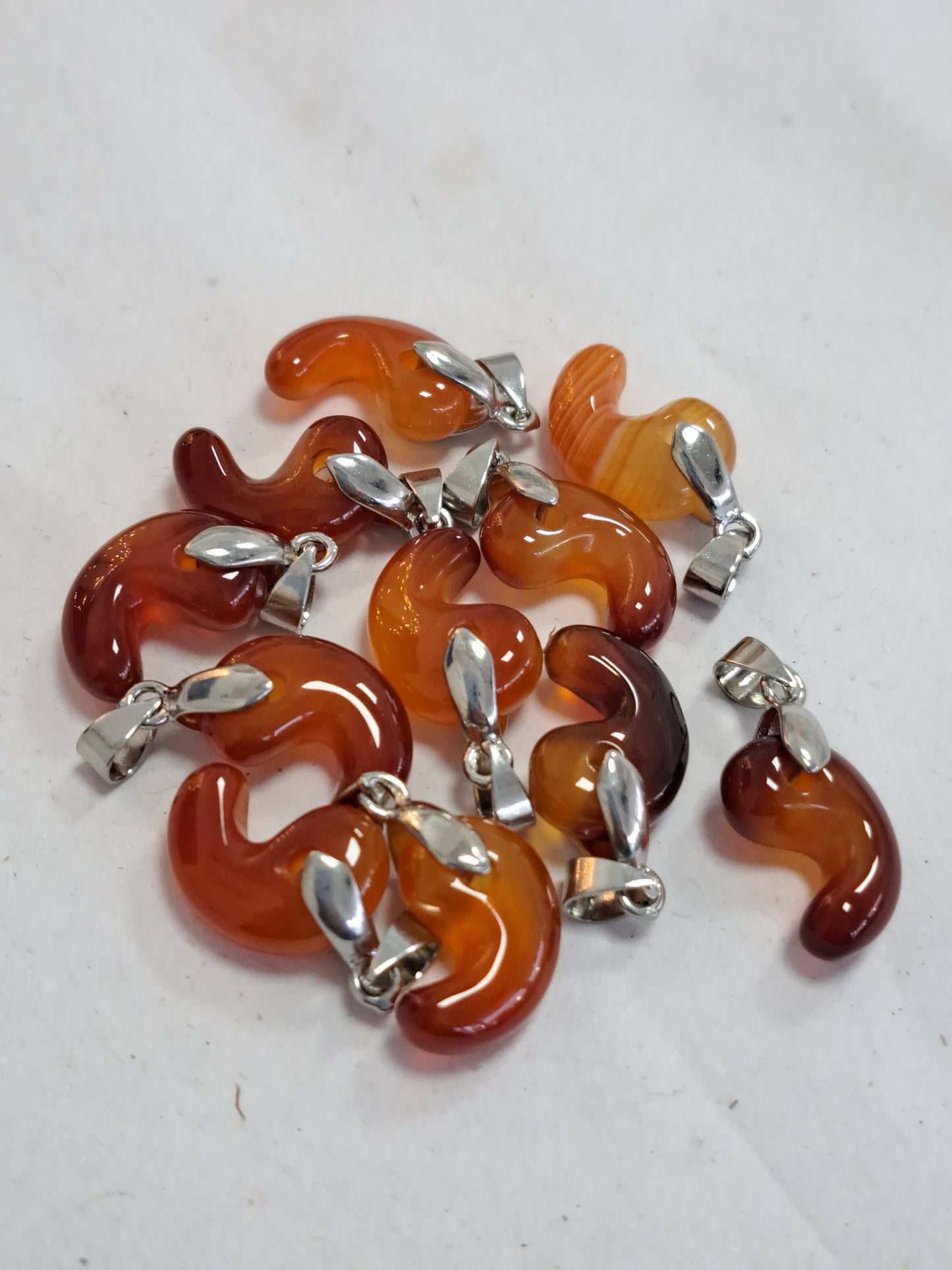 Carnelian yin yang pendant