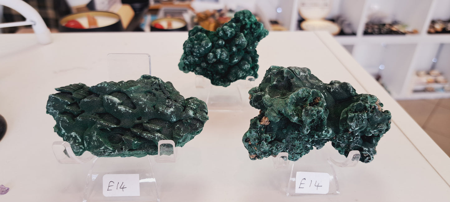 Raw velvet malachite