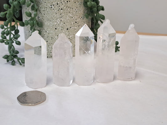 Clear quartz tower