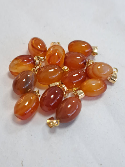 Carnelian teardrop pendant