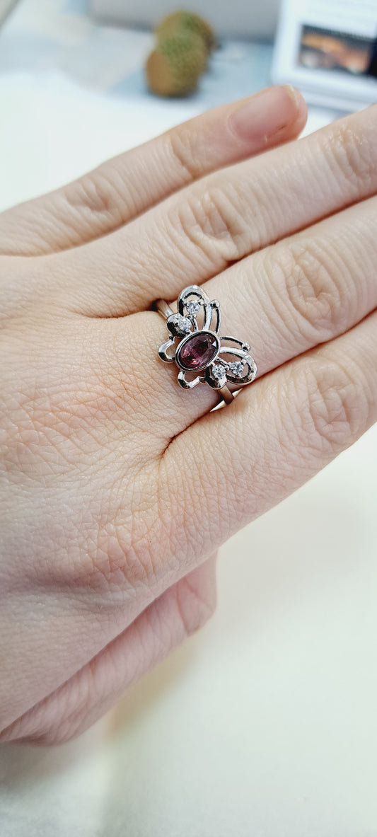 Amethyst adjustable ring
