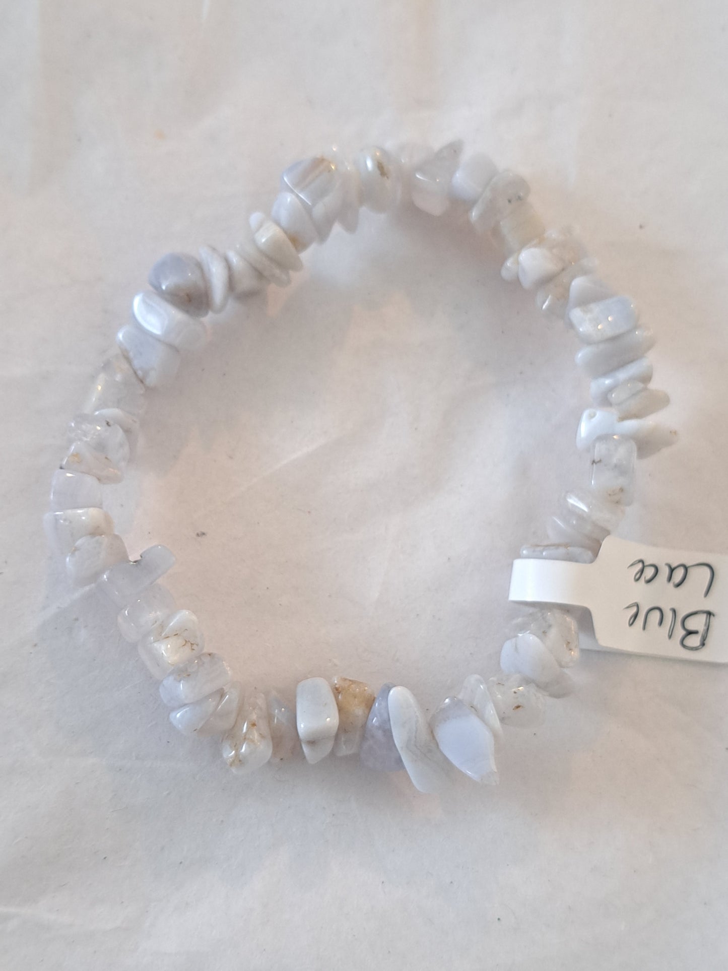 Blue lace agate chip bracelet