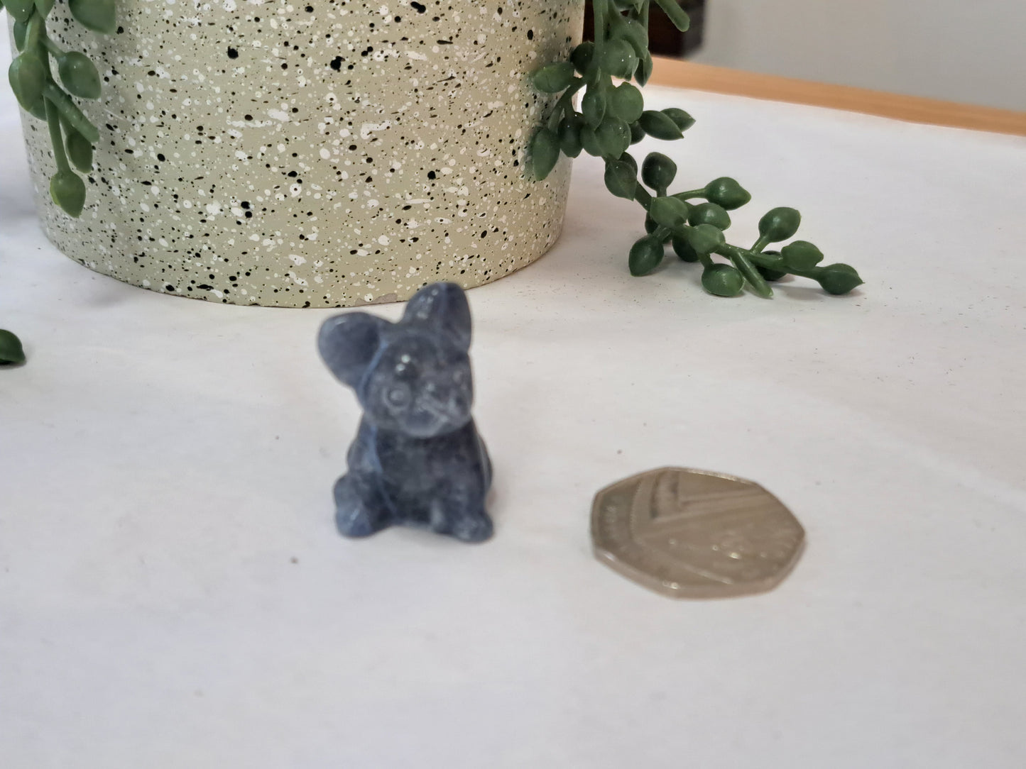 Blue aventurine small frenchie