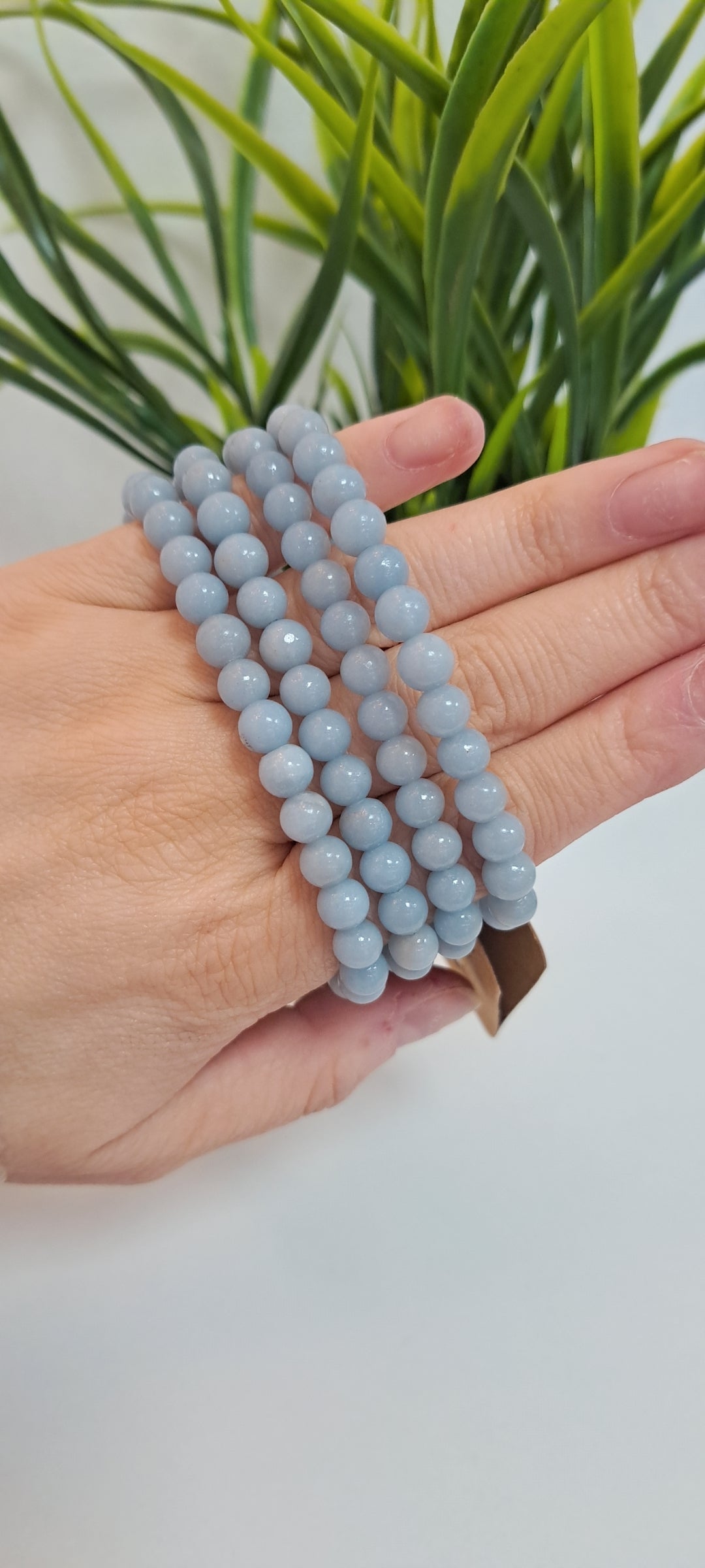 6mm Angelite bracelet