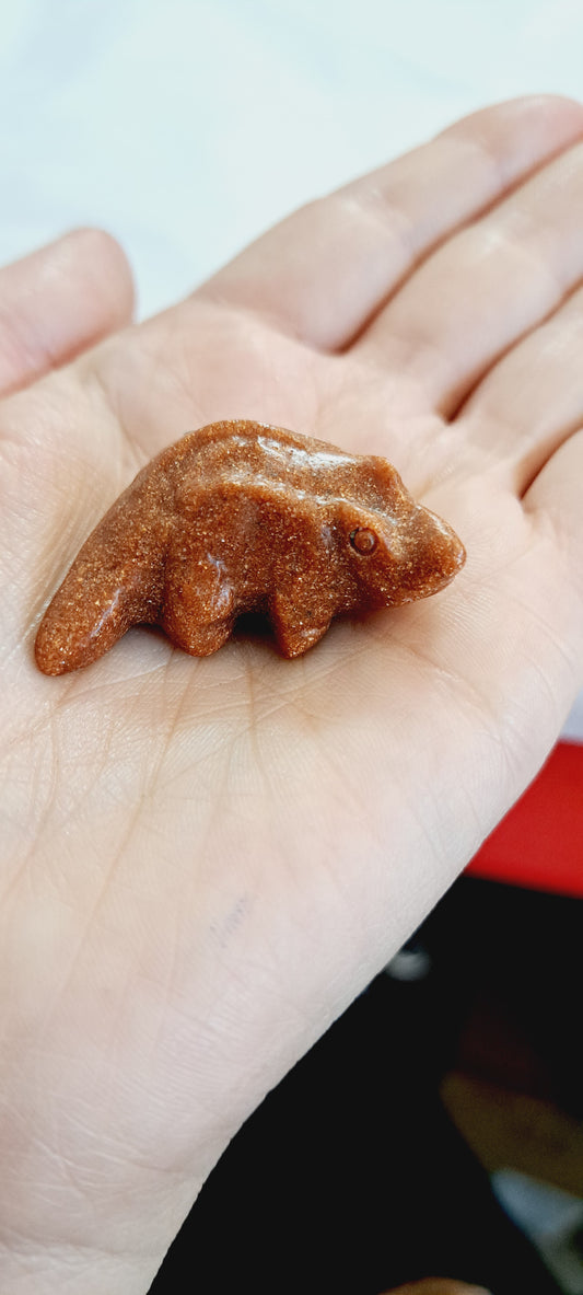 Red goldstone crocodile