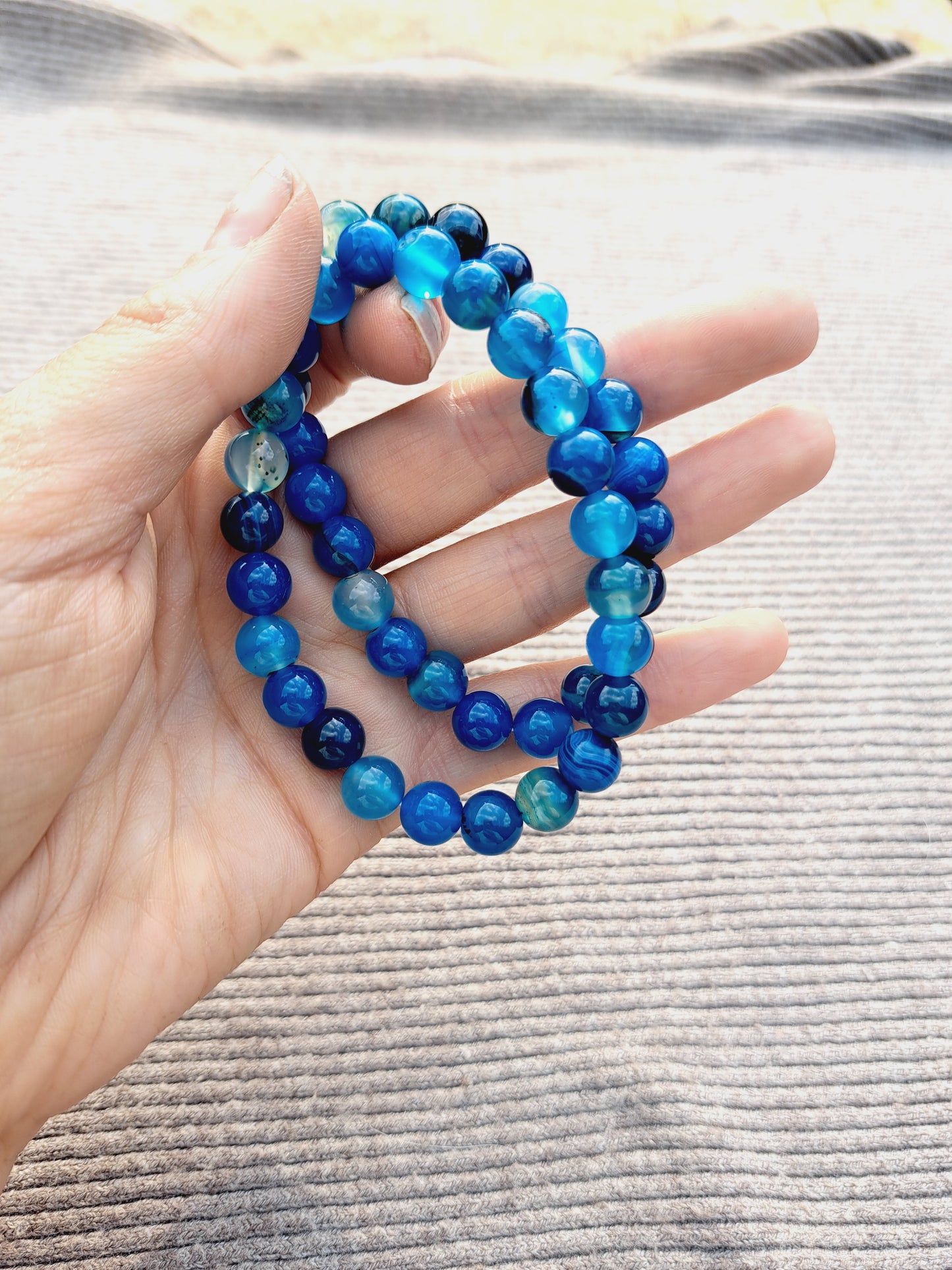 Blue agate bracelet