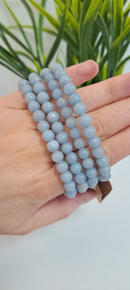 6mm Angelite bracelet
