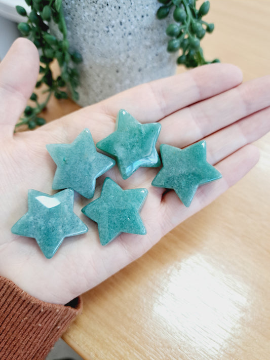 Green aventurine star